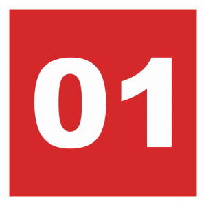 Т-1080 - Знак безопасности «При пожаре звонить 01» (красный фон)