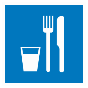 Знак безопасности светоотражающий D-01 «Пункт приема пищи»