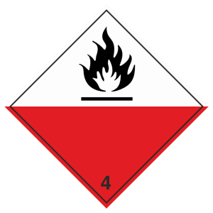 Знак безопасности 4.2 «Вещества, способные к самовозгоранию»